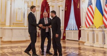Volodomi Zelenski, Steve Witkoff y Jared Kushner,