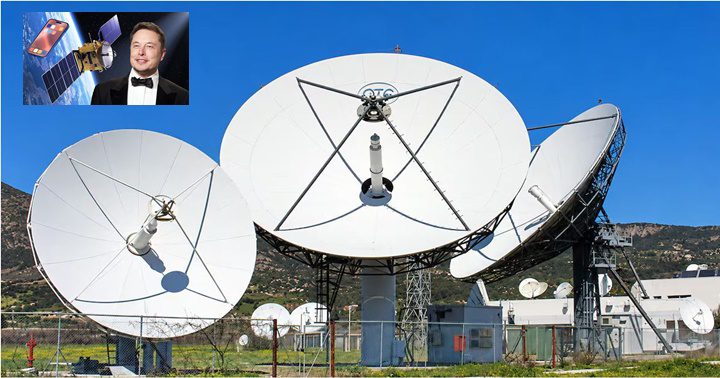 Antenas satélites Grecia y Elon Musk