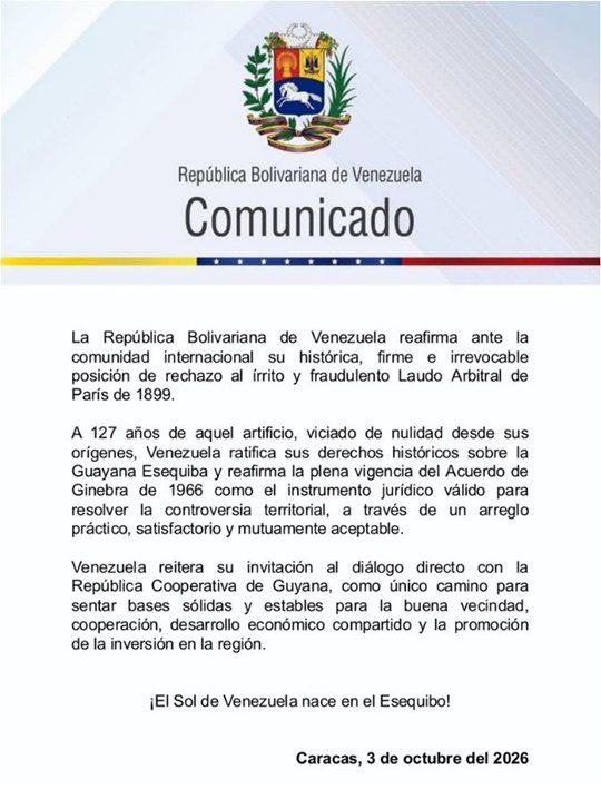 Cancillería de Venezuela 3 10 2026 Cancillería de Venezuela 3 10 2026