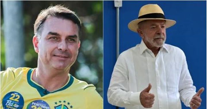 Flávio Bolsonaro y Lula da Silva